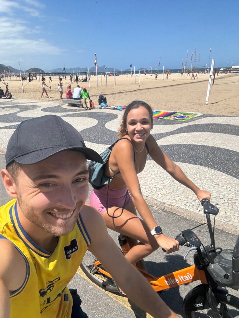 Riding the bike along Ipanema beach is one of the best things to do in Rio de Janeiro